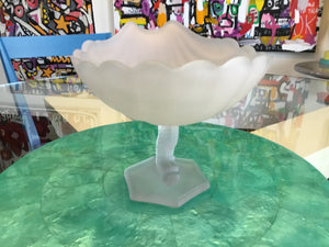 Vintage Westmoreland Satin Glass Koi w/ Shell Compote