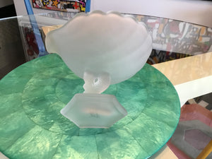 Vintage Westmoreland Satin Glass Koi w/ Shell Compote