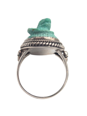 Ring Sterling Silver w/ Snake Shaped Turquoise