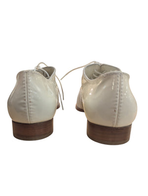 FRATELLI ROSSETTI White Laceup Leather Mesh Shoes Size 37