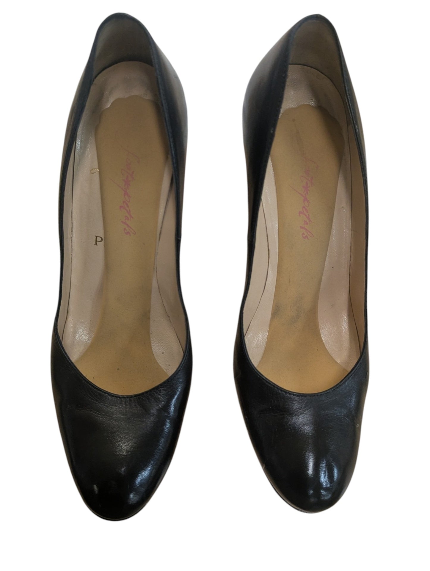 CHRISTIAN LOBOUTIN Vintage Black Leather High Heels Size 40
