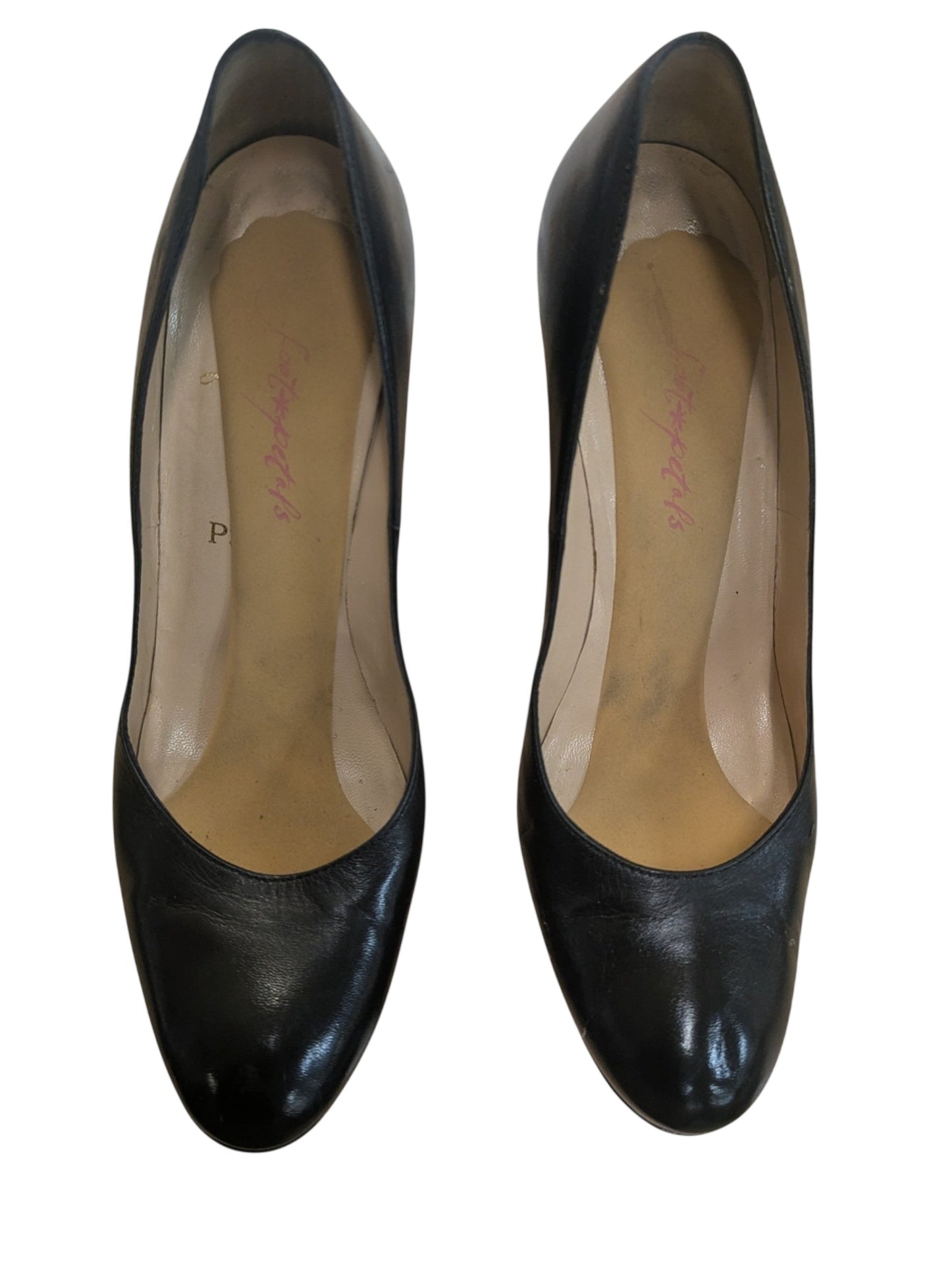 CHRISTIAN LOBOUTIN Vintage Black Leather High Heels Size 40