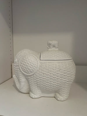 Italian Ceramic Elephant Cookie Jar Bellini Co.