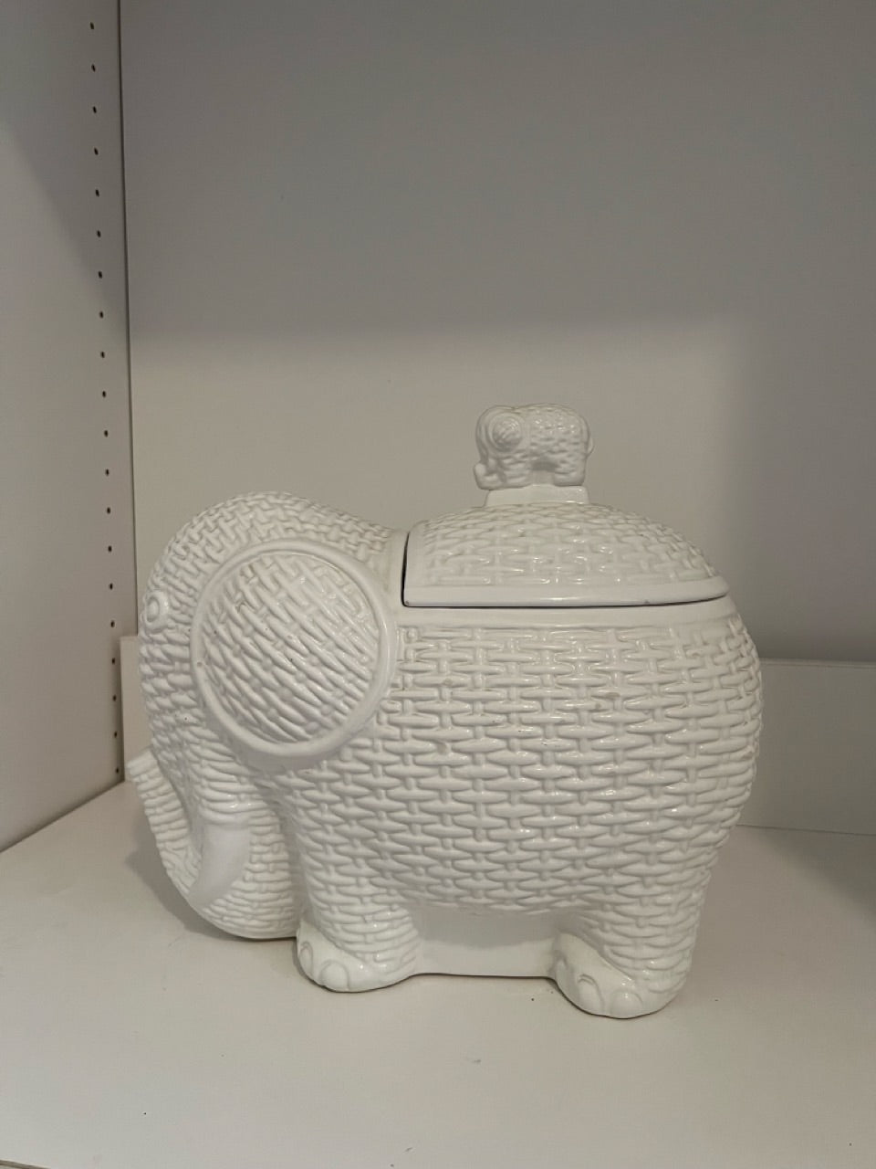 Italian Ceramic Elephant Cookie Jar Bellini Co.