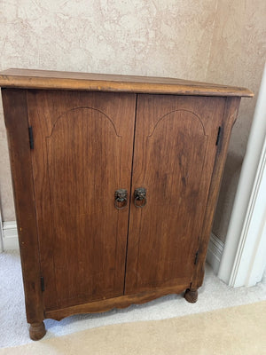 Small Vintage 2 Door Cabinet 27in x 23in x 17in