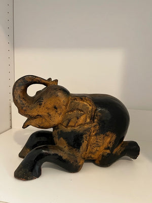 Wooden Elephant Sculpture Heavy