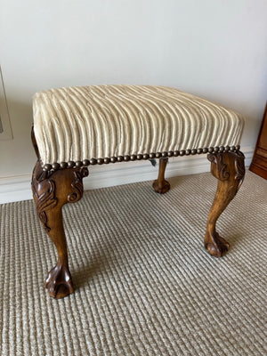 Upholstered Wooden Footstool 20x25x23