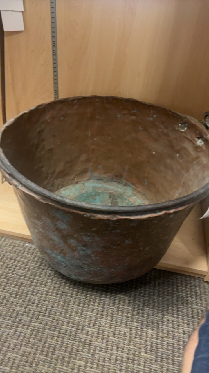 Antique Copper Cauldron