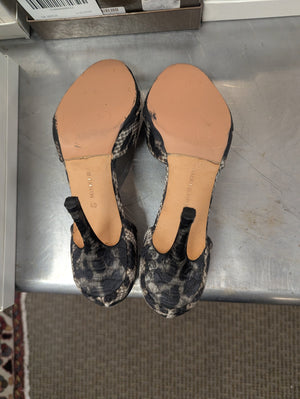 MANOLO BLAHNIK Boa Leopard D'Orsay Heels Size 40