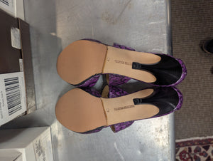 MANOLO BLAHNIK Purple Veromod Snake Skin Lilla Heels Size 40
