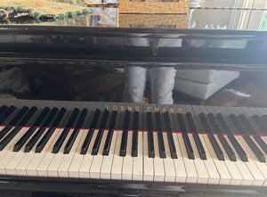 Young Chang Polished Ebony Baby Grand Piano with Bench