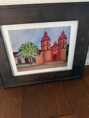 Santa Barbara Mission by Mariko Tabar S/N 51/100 16x19