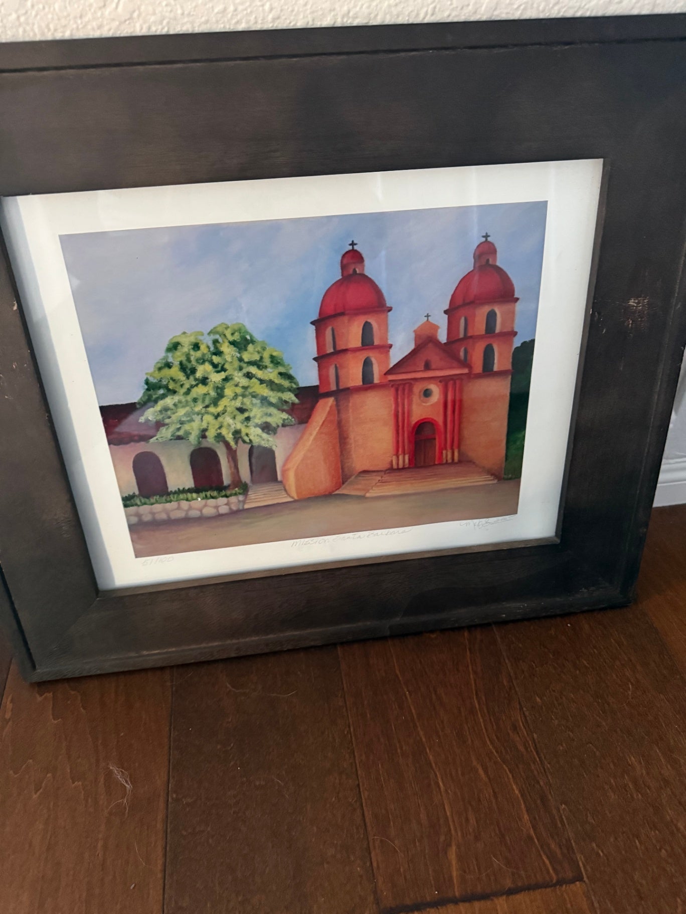 Santa Barbara Mission by Mariko Tabar S/N 51/100 16x19