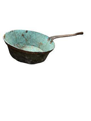 Antique Copper Preserving Kettle/Soap Making/Fat Rendering/Hearth Kettle 15"x6"