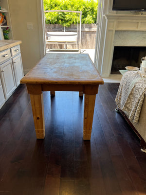 Farmhouse Pine Table With Drawer  3ft x 5ft