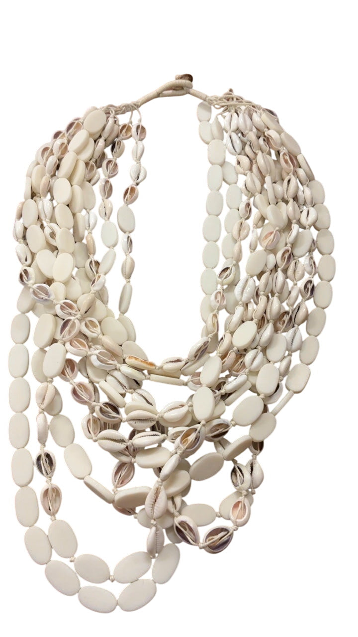 Cowrie Multi Strand Necklace