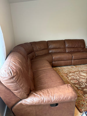 Thomasville Holbrook Leather Reclining Sectional Sofa