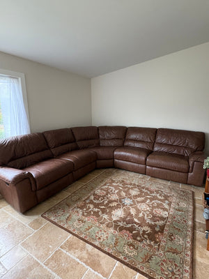 Thomasville Holbrook Leather Reclining Sectional Sofa
