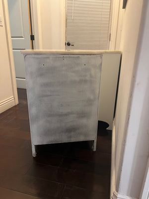 2 Marble Top 3 Drawer Nightstands (pair) 22" x 33" x 12"
