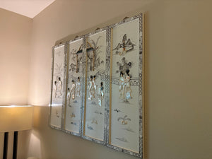 Mid-Century Japanese Export Decorative Wall Panels