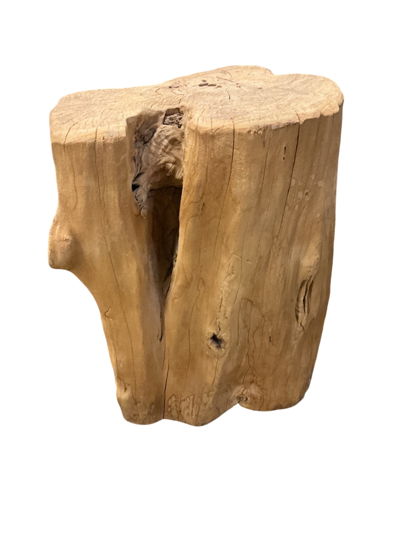 Solid Natural Tree-Root/Stump Accent Table