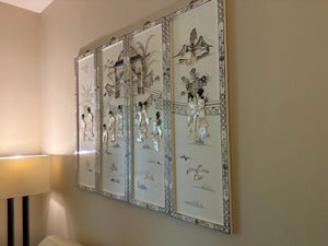 Mid-Century Japanese Export Decorative Wall Panels