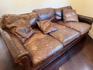 Restoration Hardware Leather Sofa . 4ft x 8ft