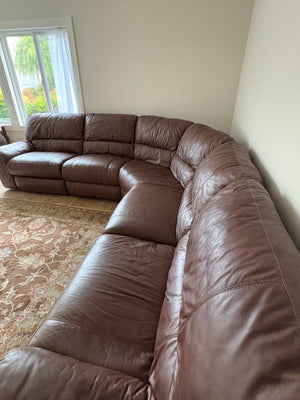 Thomasville Holbrook Leather Reclining Sectional Sofa