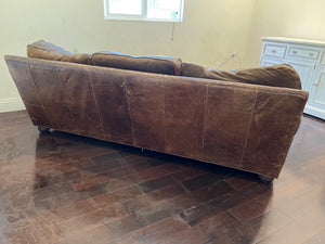 Restoration Hardware Leather Sofa . 4ft x 8ft