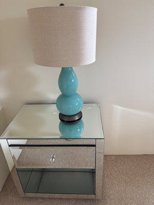 2 Turquoise Lamps (pair)