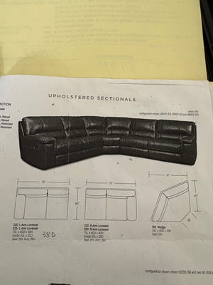Thomasville Holbrook Leather Reclining Sectional Sofa