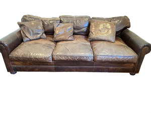 Restoration Hardware Leather Sofa . 4ft x 8ft