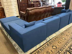 Blue 6 Piece Modular Sectional Sofa Approx. 12 x 6