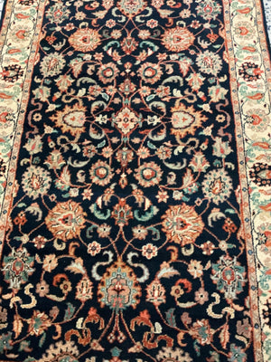 Hand-Knotted Indo-Persian Wool Rug 2'3" × 5'2"