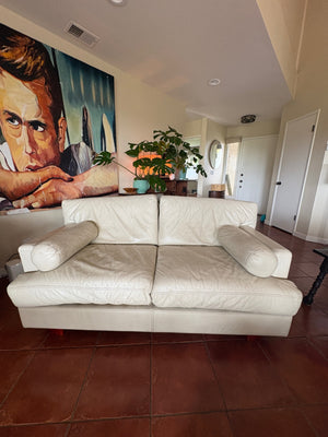Roche Bobois Beige leather Sofa