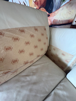 Roche Bobois Beige leather Sofa