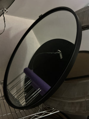 Black Round  Frame Mirror 24"