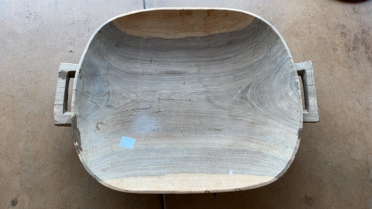Wooden Bowl with Handles