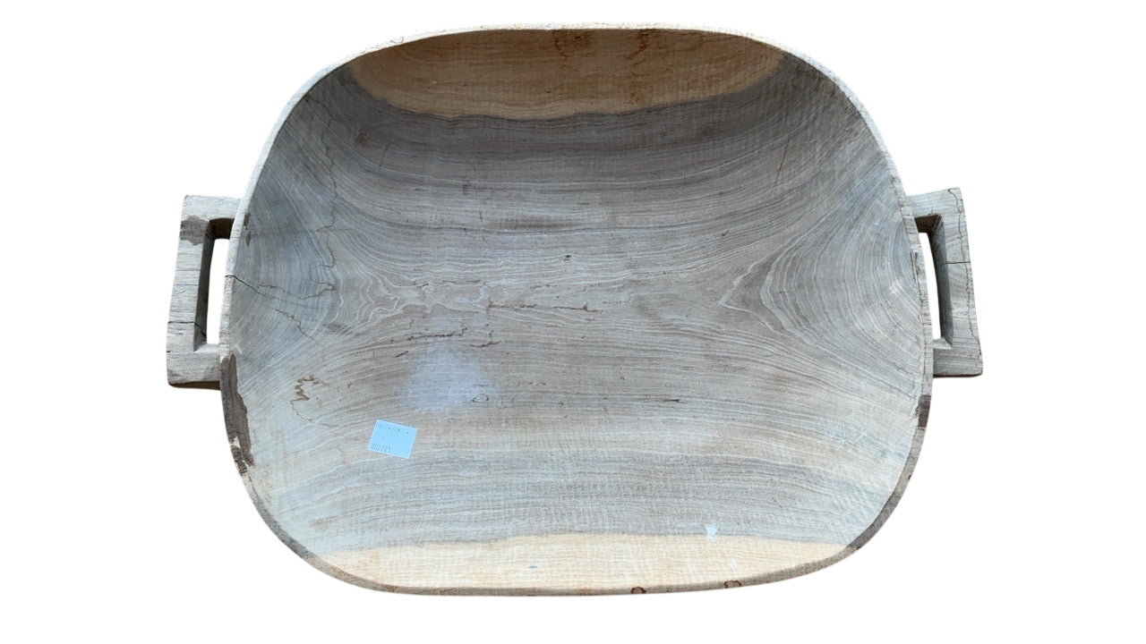 Wooden Bowl with Handles