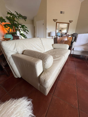 Roche Bobois Beige leather Sofa