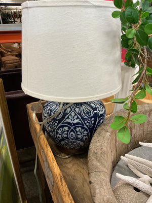 Blue & White Table Lamps (pair)