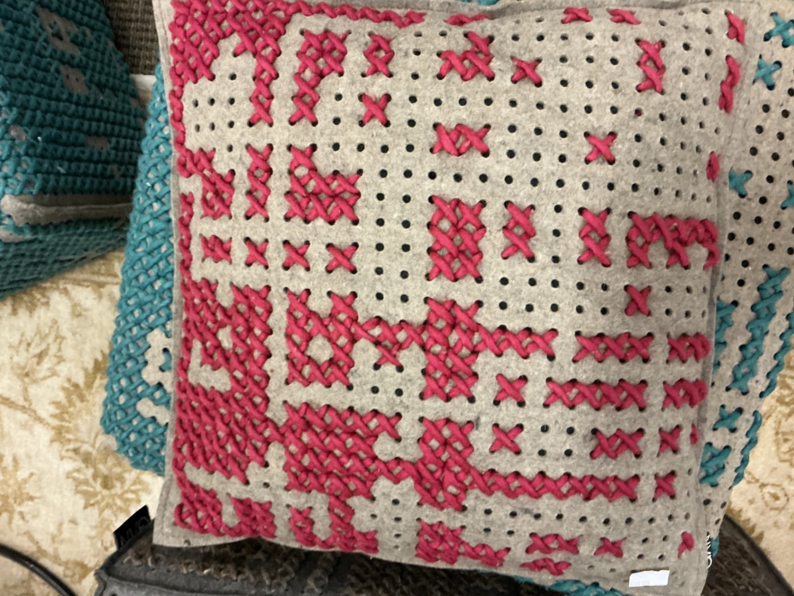 (GAN Canevas Square Pillow (red)