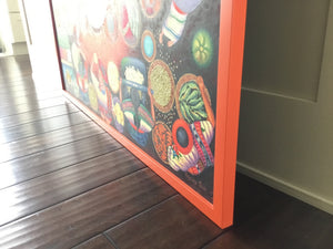 Original Oil on Canvas by Guatemalan Artist Angelina Quic Ixtamer 31.5 in x 41.5 in x 1.5 in
