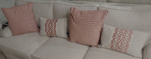 custom square orange pillows & custom spanish deco lumbar pillows