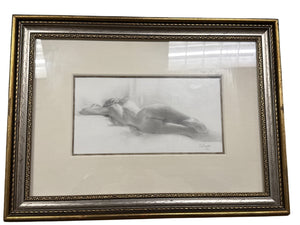 Resting in sunlight by John Ariana in graphite framed measure 16 inches tall by 22 inches wide