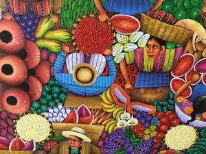 Original Oil on Canvas “Dia de Mercado Atitlan” Angelina Quic Ixtamer 30.5 in x 40.5 in x 1.5 in