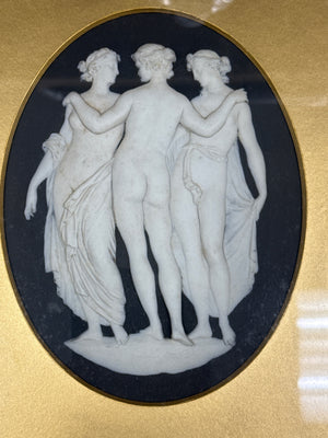 Wedgwood Three Graces Jasperware Framed Plaque