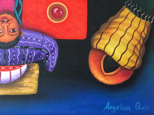 Original Guatemalan Folk Art depicting the Last Supper 51.5 in x 21.5 in x 1.5 in