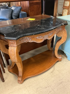 Black Marble Top Console Table 42” x 17.5 x 30.5”