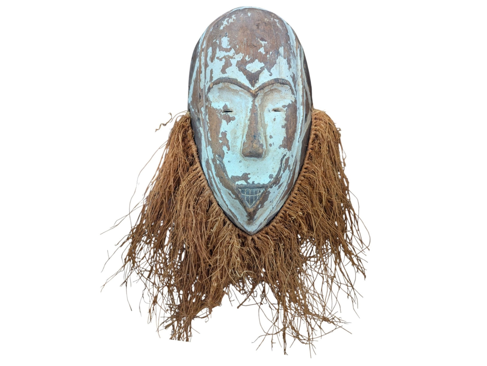 Vintage tribal style Raffia wall mask